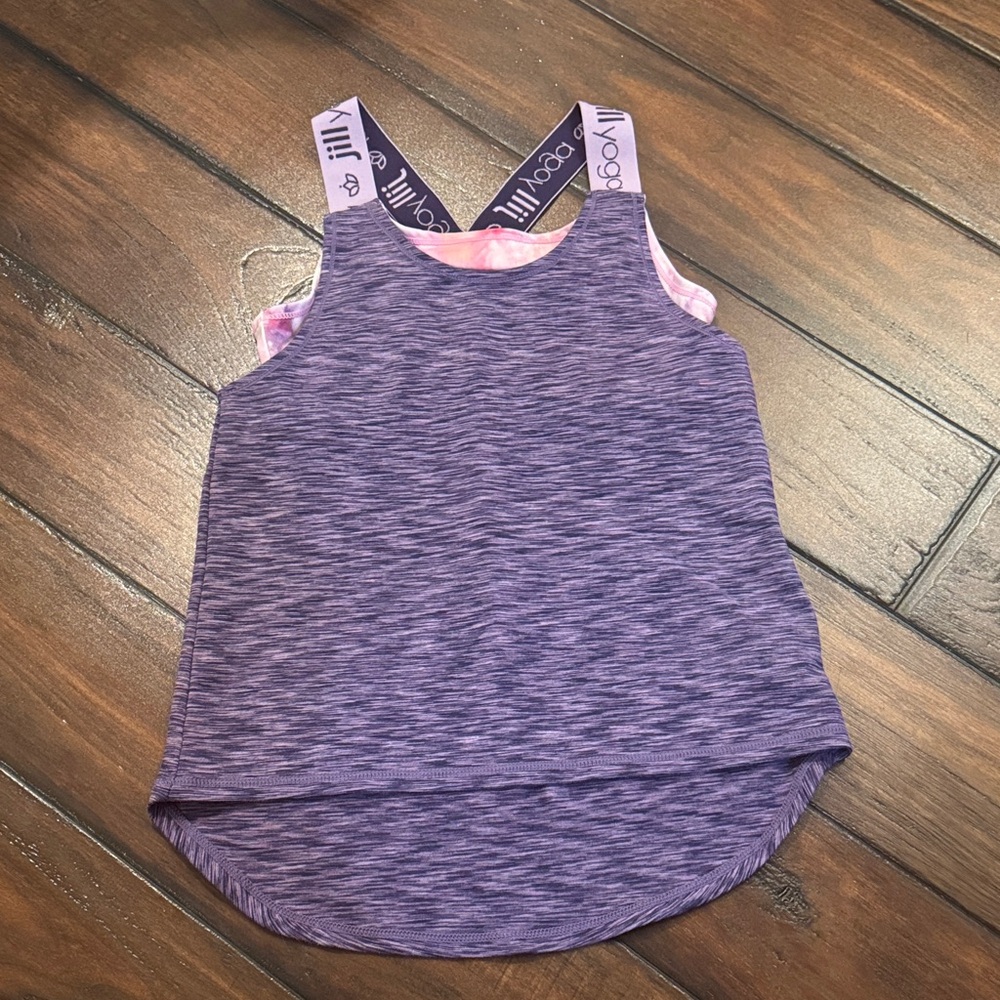 Jill Yoga girls 2-in-1 tank size girls medium